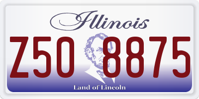 IL license plate Z508875