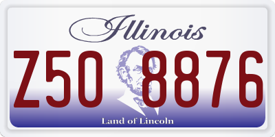 IL license plate Z508876