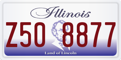 IL license plate Z508877