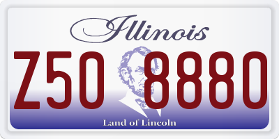 IL license plate Z508880