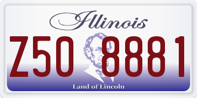 IL license plate Z508881