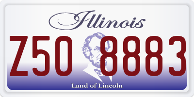 IL license plate Z508883