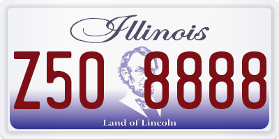 IL license plate Z508888