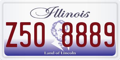IL license plate Z508889