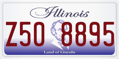 IL license plate Z508895