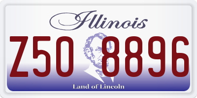 IL license plate Z508896