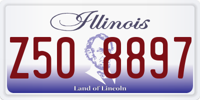 IL license plate Z508897