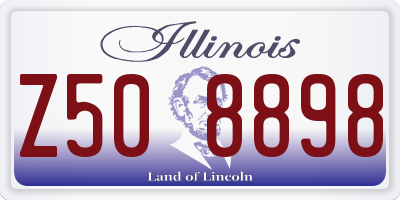 IL license plate Z508898