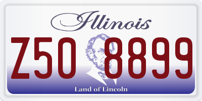 IL license plate Z508899