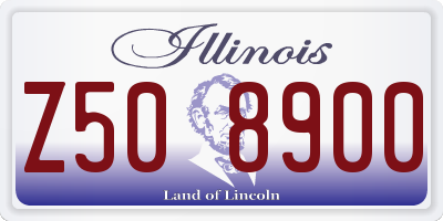 IL license plate Z508900