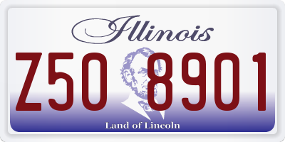 IL license plate Z508901