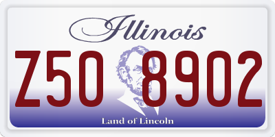 IL license plate Z508902