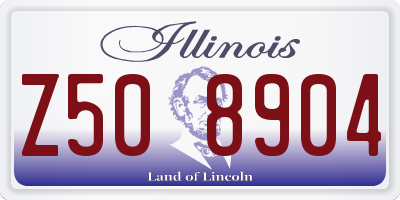 IL license plate Z508904