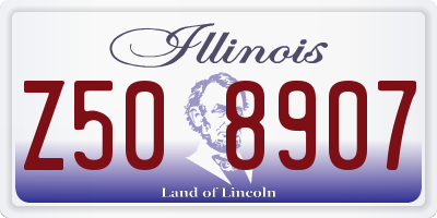 IL license plate Z508907