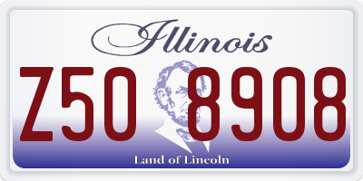 IL license plate Z508908