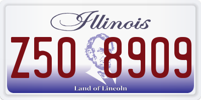 IL license plate Z508909