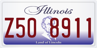 IL license plate Z508911