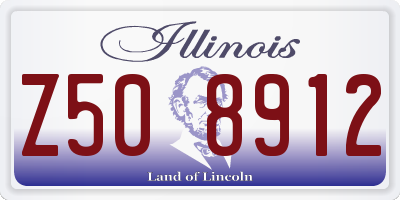 IL license plate Z508912