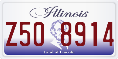 IL license plate Z508914