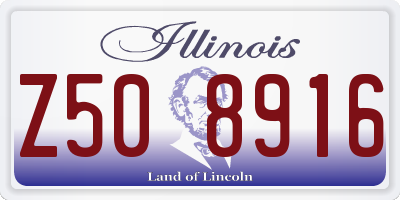 IL license plate Z508916