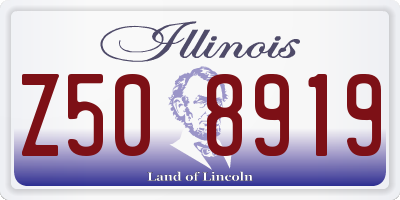 IL license plate Z508919