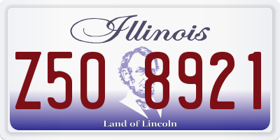 IL license plate Z508921