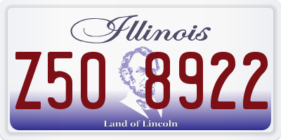 IL license plate Z508922
