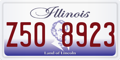 IL license plate Z508923