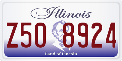 IL license plate Z508924