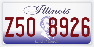 IL license plate Z508926