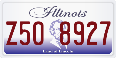 IL license plate Z508927