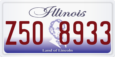 IL license plate Z508933