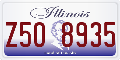 IL license plate Z508935