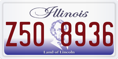 IL license plate Z508936