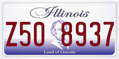 IL license plate Z508937