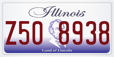 IL license plate Z508938