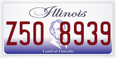 IL license plate Z508939