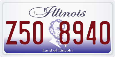 IL license plate Z508940