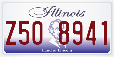 IL license plate Z508941