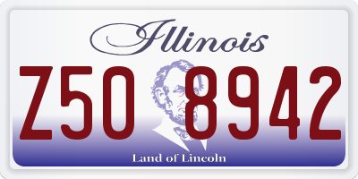 IL license plate Z508942