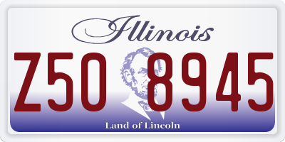 IL license plate Z508945