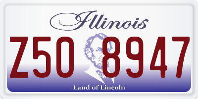 IL license plate Z508947