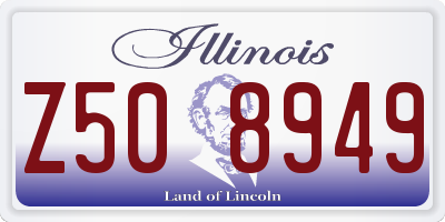 IL license plate Z508949