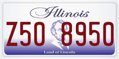 IL license plate Z508950