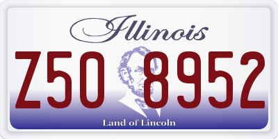 IL license plate Z508952