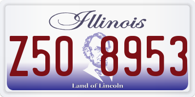 IL license plate Z508953