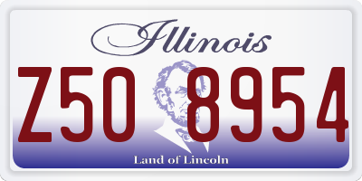 IL license plate Z508954
