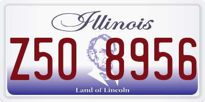 IL license plate Z508956