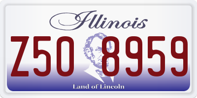 IL license plate Z508959