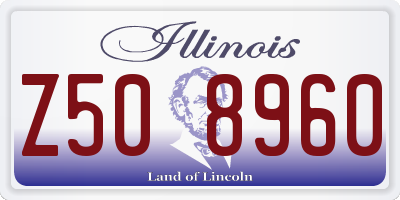 IL license plate Z508960